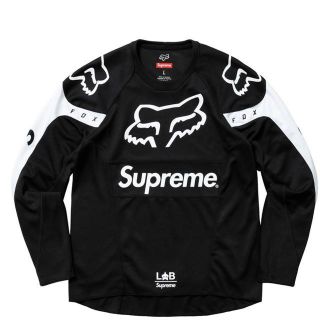 シュプリーム(Supreme)のsupreme Mサイ fox racing moto jersey top 黒(スウェット)