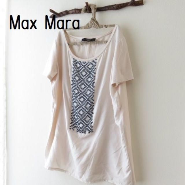 Max Mara(マックスマーラ)のMaxMara マックスマーラ ビーズ 　Ｔシャツカットソー レディースのトップス(Tシャツ(半袖/袖なし))の商品写真