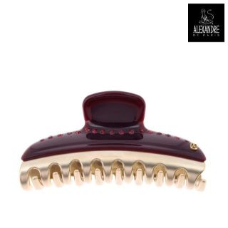 アレクサンドルドゥパリ(ALEXANDRE DE PARIS)の★Alexandre de Paris☆VENDOMEクリップ★赤紫10㎝(バレッタ/ヘアクリップ)