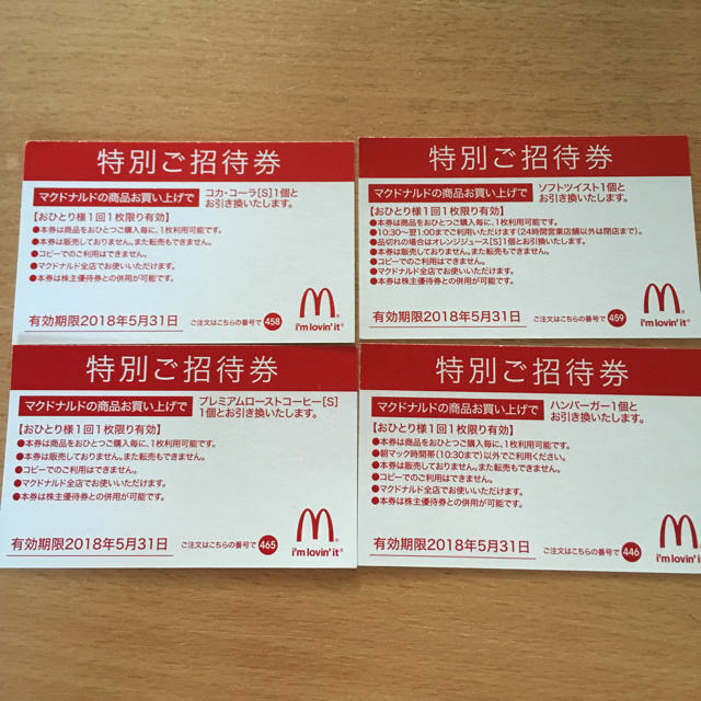 マクドナルド 福袋 チケットの優待券/割引券(フード/ドリンク券)の商品写真