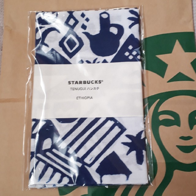 Starbucks Coffee(スターバックスコーヒー)の【限定】スタバ　手ぬぐい　ハンカチ レディースのファッション小物(ハンカチ)の商品写真