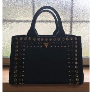 プラダ(PRADA)の美品！！PRADA★プラダ★カナパ★ビジュートートバッグ★(トートバッグ)