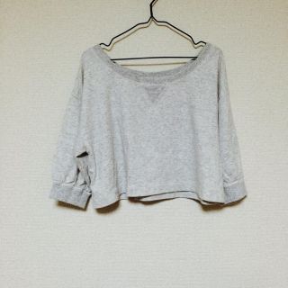 ローズバッド(ROSE BUD)のROSEBUD 短丈 スェットtops(カットソー(長袖/七分))