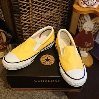 コンバース(CONVERSE)のコンバース☆スリッポン☆新品☆黄色💛  (スニーカー)