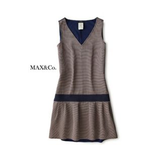 マックスマーラ(Max Mara)の[新品同様]MaxMara マックス&コー デザインワンピース(ひざ丈ワンピース)