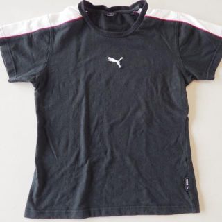 プーマ(PUMA)のプーマ　Ｔシャツ　綿素材　黒　レディースＳ(Tシャツ(半袖/袖なし))