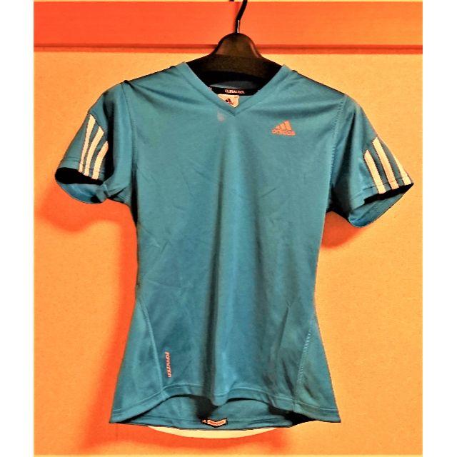 adidas(アディダス)のhiropon様 専用 アディダス CLIMACOOL ブルーT-シャツ レディースのトップス(Tシャツ(半袖/袖なし))の商品写真