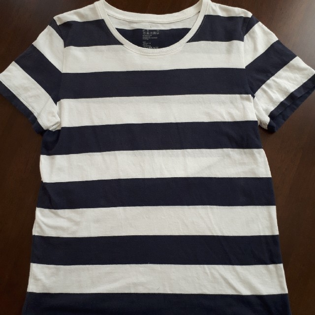 MUJI (無印良品)(ムジルシリョウヒン)の無印良品　ボーダーTシャツ２枚セット　Ｌ レディースのトップス(Tシャツ(半袖/袖なし))の商品写真