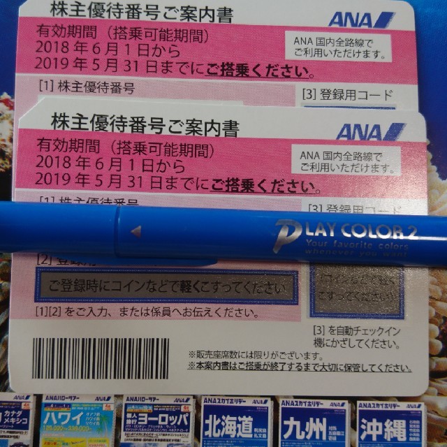 ANA(全日本空輸)(エーエヌエー(ゼンニッポンクウユ))のANA株主優券2枚 チケットの乗車券/交通券(航空券)の商品写真