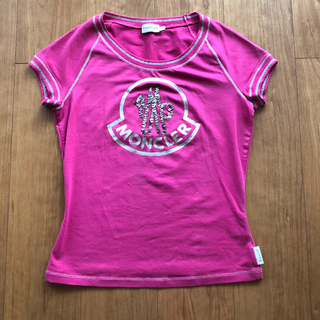 モンクレール(MONCLER)のモンクレール カットソー ピンク 半袖 Tシャツ S レディース(Tシャツ(半袖/袖なし))