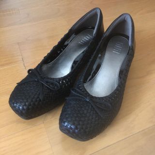 フィットフィット(fitfit)のfitfit 黒メッシュパンプス 24cm(ハイヒール/パンプス)