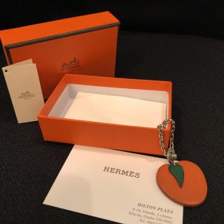 エルメス(Hermes)のエルメス  バッグチャーム   オレンジ(キーホルダー)