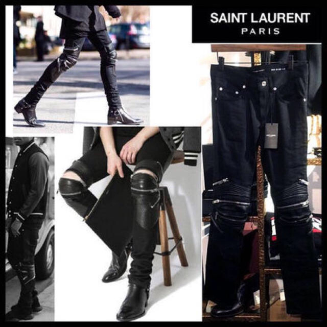 Saint Laurent バイカーデニムパンツ | tspea.org