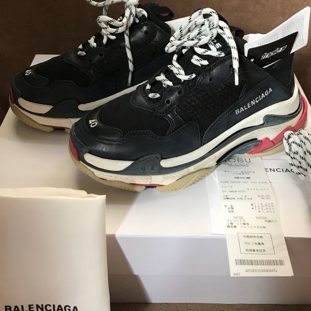 即日発送 40 BALENCIAGA triple s 国内直営店購入