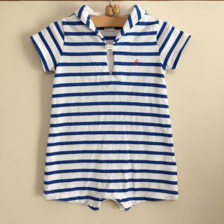 プチバトー(PETIT BATEAU)の【PETIT BATEAU/プチバトー】ボーダーカバーオール(カバーオール)