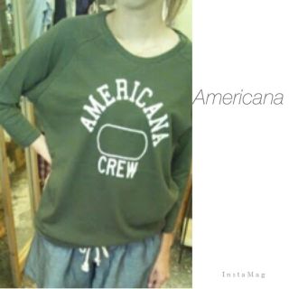 アメリカーナ(AMERICANA)のAmericana/ロゴコットンカットソー(カットソー(長袖/七分))