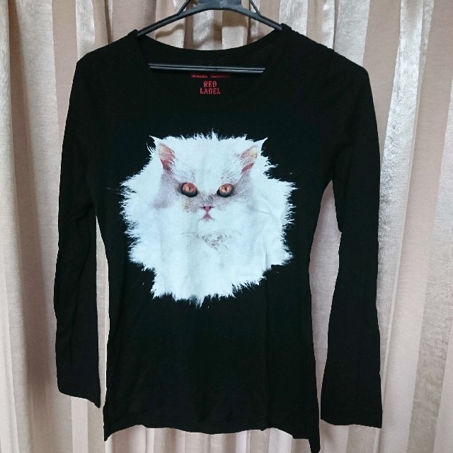 Vivienne Westwood(ヴィヴィアンウエストウッド)のヴィヴィアン ねこ カットソー 長袖 黒 猫 レディースのトップス(カットソー(長袖/七分))の商品写真