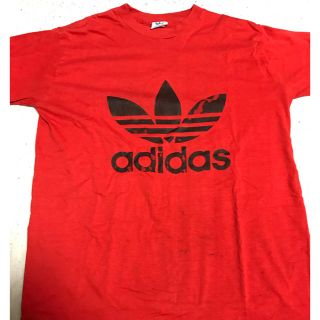 アディダス(adidas)の値下げ！90's アディダスオリジナル 両面ロゴプリント tシャツ(Tシャツ/カットソー(半袖/袖なし))