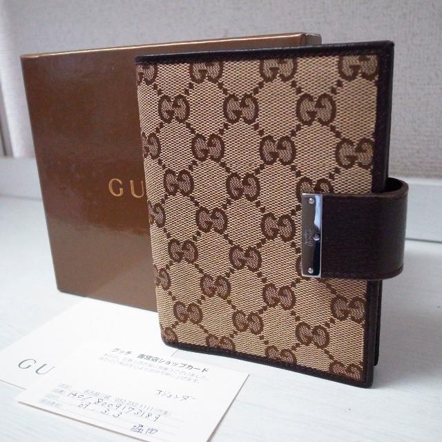 Gucci(グッチ)の正規品♡最安値♡グッチ　手帳カバー　GG柄キャンバス　バッグ　財布　手帳 レディースのファッション小物(その他)の商品写真