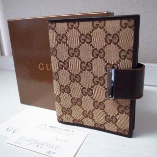 グッチ(Gucci)の正規品♡最安値♡グッチ　手帳カバー　GG柄キャンバス　バッグ　財布　手帳(その他)