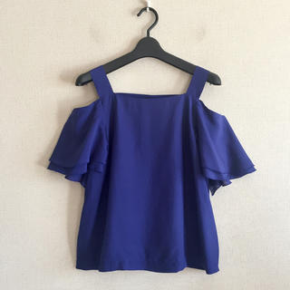 プラステ(PLST)のPLST♡ロイヤルブルーのオープンショルダーシャツ(シャツ/ブラウス(半袖/袖なし))