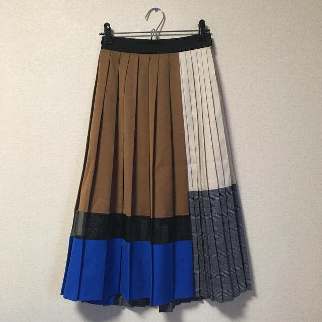 UNITED TOKYO カラーブロックプリーツスカート