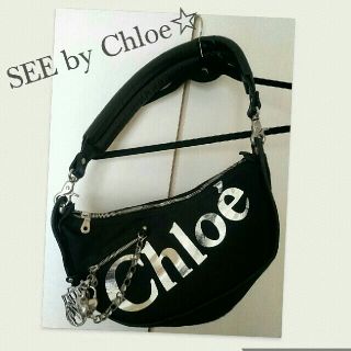 シーバイクロエ(SEE BY CHLOE)の【ﾚｱ♡】SEEby Chloe☆ｼﾙﾊﾞｰﾛｺﾞﾎﾞﾃﾞｨｰﾊﾞｯｸﾞ♡(ハンドバッグ)