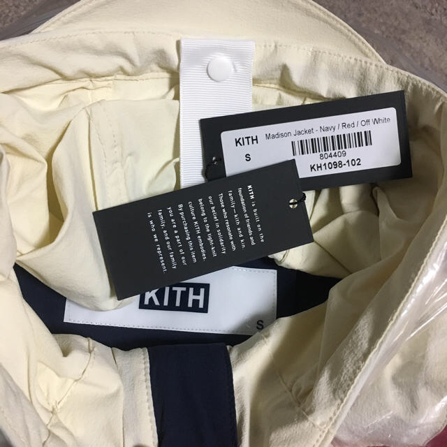 S kith madison jacket Navy Red off white メンズのジャケット/アウター(ナイロンジャケット)の商品写真