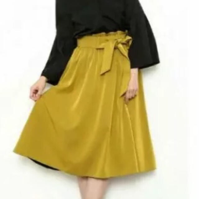 ViS(ヴィス)の新品VISリバーシブル ライム&ブラックフレアースカート レディースのスカート(ひざ丈スカート)の商品写真