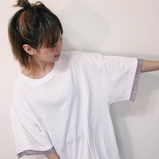 スピンズ(SPINNS)のCHIHIRO YASUDA 袖プリーツビッグT(Tシャツ(半袖/袖なし))