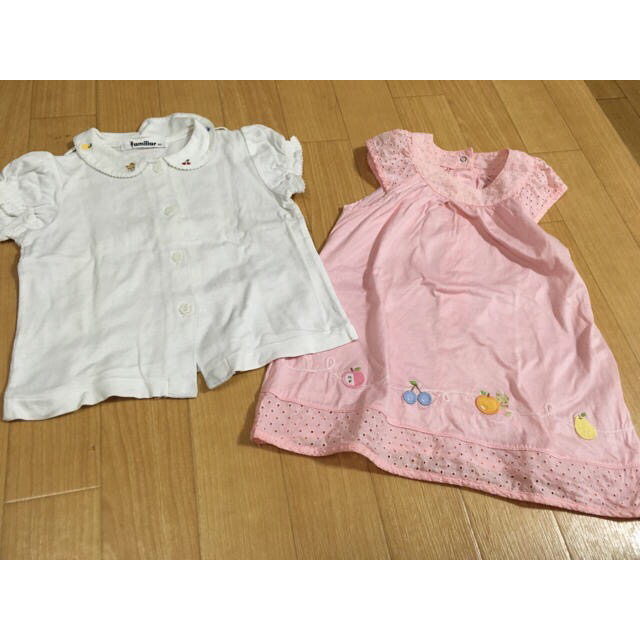 familiar(ファミリア)のファミリア 白ブラウス キッズ/ベビー/マタニティのベビー服(~85cm)(シャツ/カットソー)の商品写真