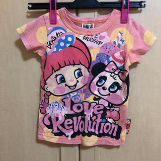 ラブレボリューション(LOVE REVOLUTION)のラブレボ ラブレボリューション Tシャツ ピンク パーディ パンダ 100(Tシャツ/カットソー)