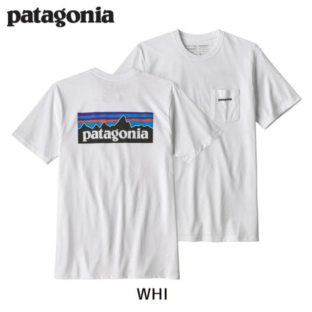 Patagonia Tシャツ ポケット付き ホワイト
