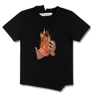 オフホワイト(OFF-WHITE)のOFF-WHITE オフホワイト DIAG FIRE SPLICED Tシャツ(Tシャツ/カットソー(半袖/袖なし))