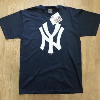 マジェスティック(Majestic)の【新品】Majestic NY ヤンキースTシャツ L 大きめサイズ 紺(Tシャツ/カットソー(半袖/袖なし))