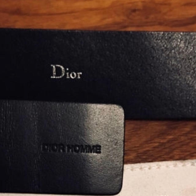 DIOR HOMME(ディオールオム)のDior homme（ディオール オム）スクエアバックル黒 ベルト メンズのファッション小物(ベルト)の商品写真