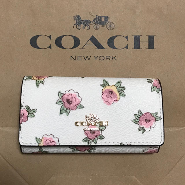 限定☆9花柄COACH（コーチ） 6連キーケース