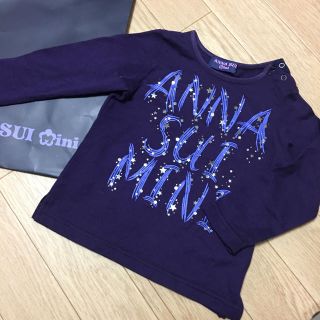 アナスイミニ(ANNA SUI mini)のANNA SUI miniアナスイミニ♪長袖Tシャツ紫90センチ(Tシャツ/カットソー)