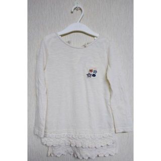 ネクスト(NEXT)の100 UK2-3 長袖カットソー 裾レース NEXT ☆Used品☆(Tシャツ/カットソー)