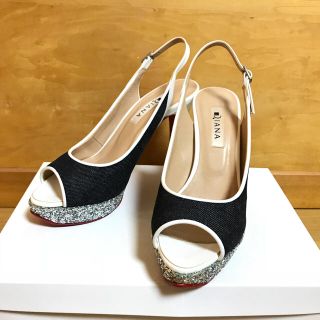 ダイアナ(DIANA)の美品☆DIANA デニム サンダル 22.5(サンダル)