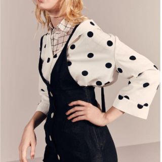 マウジー(moussy)の今期即完売☆MOUSSYポルカドットシャツ♡マウジードットブラウスホワイト(シャツ/ブラウス(長袖/七分))