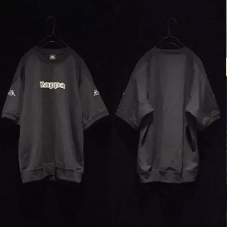 カッパ(Kappa)のkappa リブ付き 厚手 Tシャツ ブラック 気軽にコメントどうぞ！(Tシャツ/カットソー(半袖/袖なし))