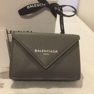 バレンシアガ(Balenciaga)の正規新品♪BALENCIAGA★ライトグレーPAIPER A4ミニ財布(財布)