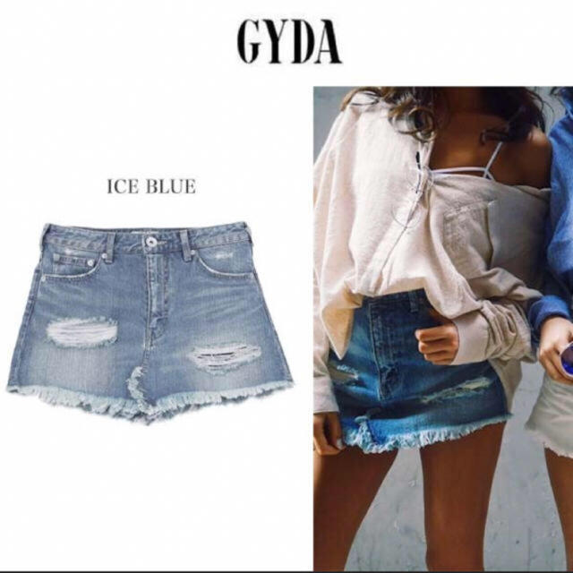 GYDA(ジェイダ)のGYDA ダメージスカートライクショートパンツ レディースのパンツ(ショートパンツ)の商品写真