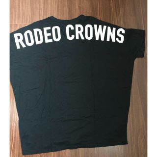 ロデオクラウンズ(RODEO CROWNS)のロデオ ロゴビッグT ブラック(ミニワンピース)