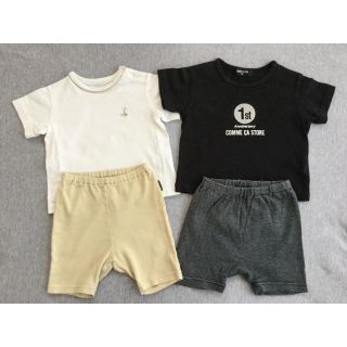 コムサデモード(COMME CA DU MODE)の男の子80 コムサ デ モード、イズム他Tシャツ、パンツ4枚セット(Ｔシャツ)