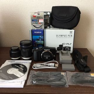 オリンパス(OLYMPUS)のOLYMPUS ミラーレス一眼 E-PL2 ダブルズームキット ブラック(その他)