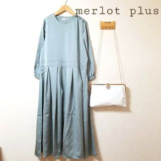 メルロー(merlot)の今季新作＊メルロー お出掛けワンピ ブルーグリーン(ロングワンピース/マキシワンピース)