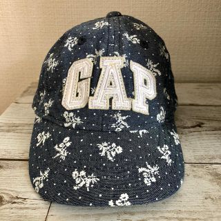 ベビーギャップ(babyGAP)のBABY GAP デニム 花柄 キャップ 帽子 70(帽子)