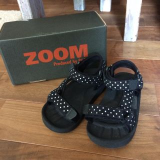 ズーム(Zoom)のzoom ズーム キッズ サンダル ドット柄 17センチ(サンダル)